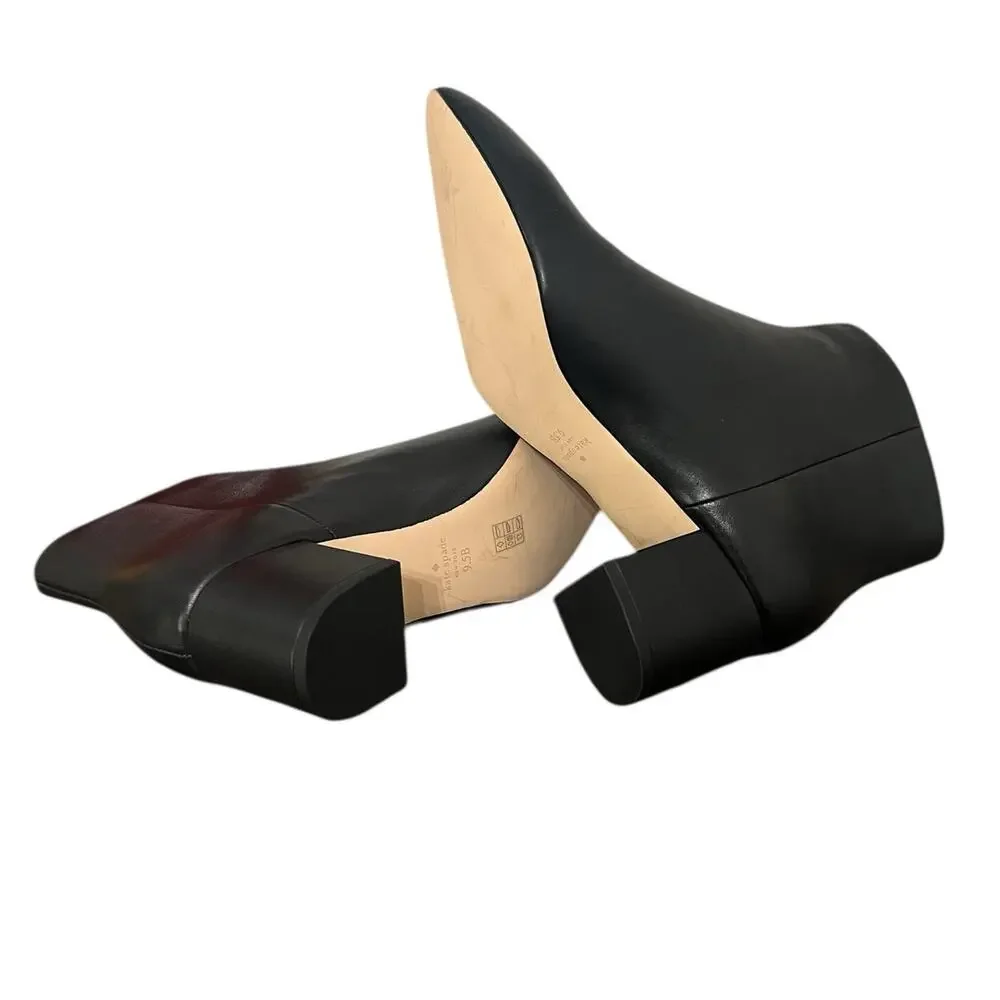 New! Kate Spade Amelie Side Zip Leather Bootie - Size 9.5B (MSRP $269)